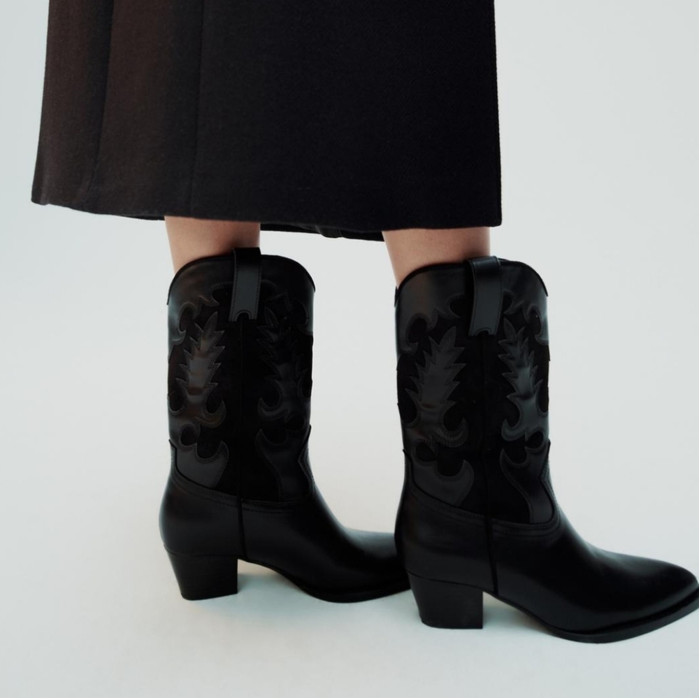 BNWT! Zara heeled cowboy 🤠 - Picture 3 of 7